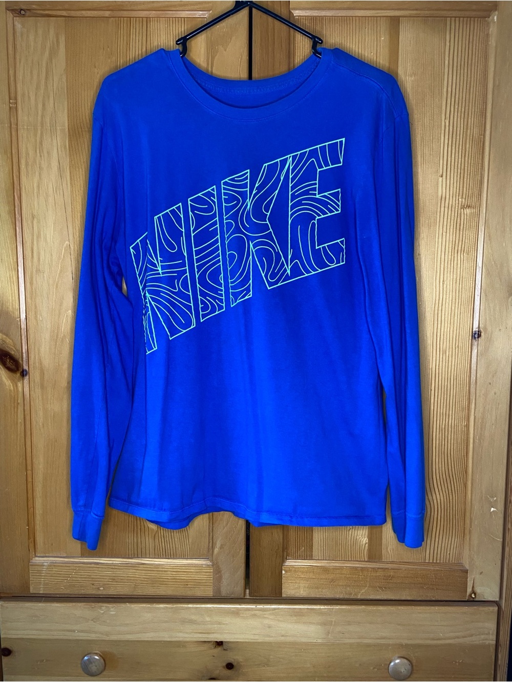 Nike Royal Blue Long-Sleeve Graphic Tee